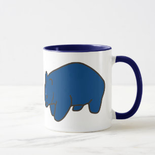 Blue Wombat Ceramic Mug