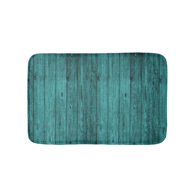 blue wood bath mat (Front)