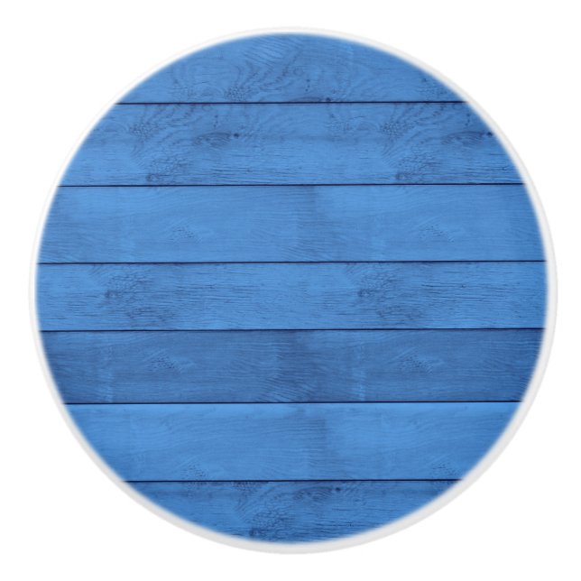 Blue Wood Ceramic Pull (Front)
