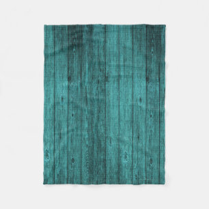 blue wood fleece blanket