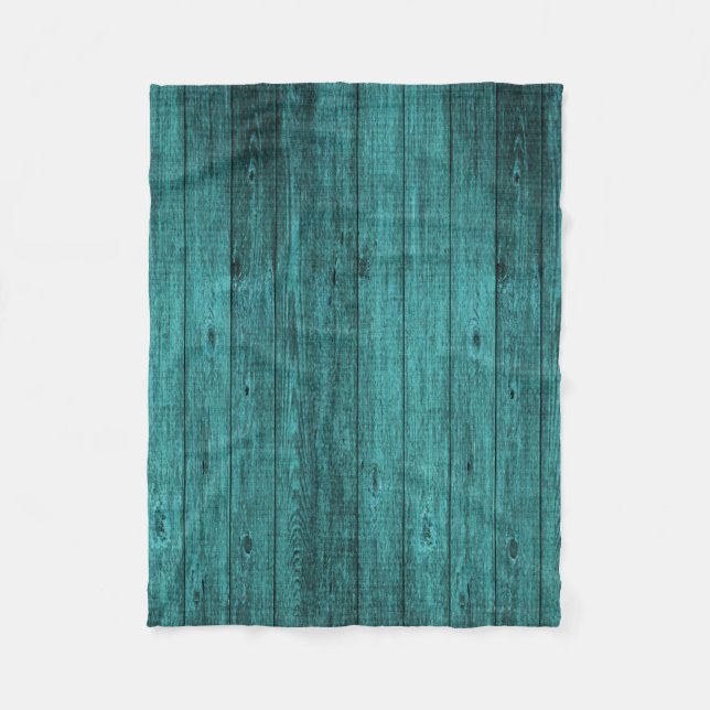 blue wood fleece blanket (Front)