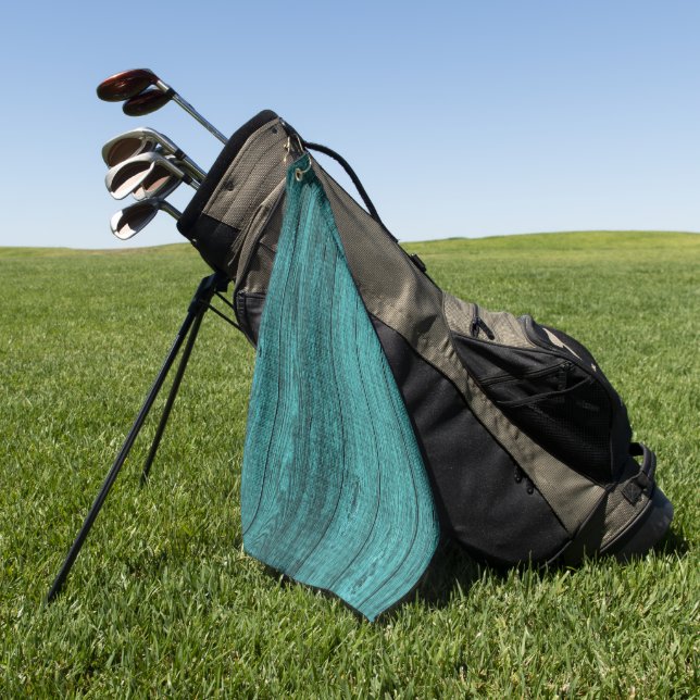 blue wood  golf towel (Green)