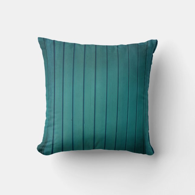 Blue Wood Texture Throw Pillow (Front)