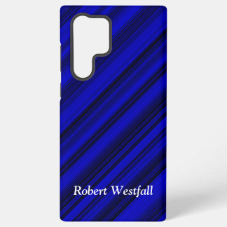 Blue Woodgrain Personalized Samsung Galaxy Case