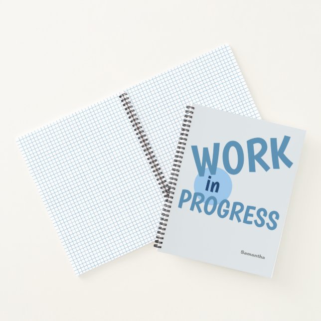 Blue Work In Progress | Notebook (Inside)