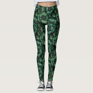 Blue Workout Anemones Fantasy Best Friend Gifts Leggings