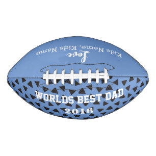 Blue World Best Dad, Customizable  Football