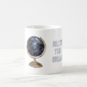 Blue World Globe Dreams Coffee Mug