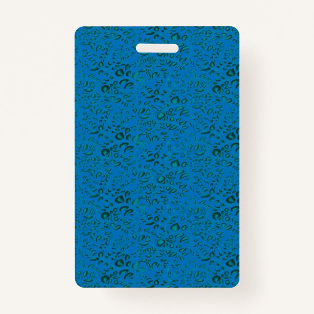 Blue wrapping paper featuring a geometric pattern  badge (Back)