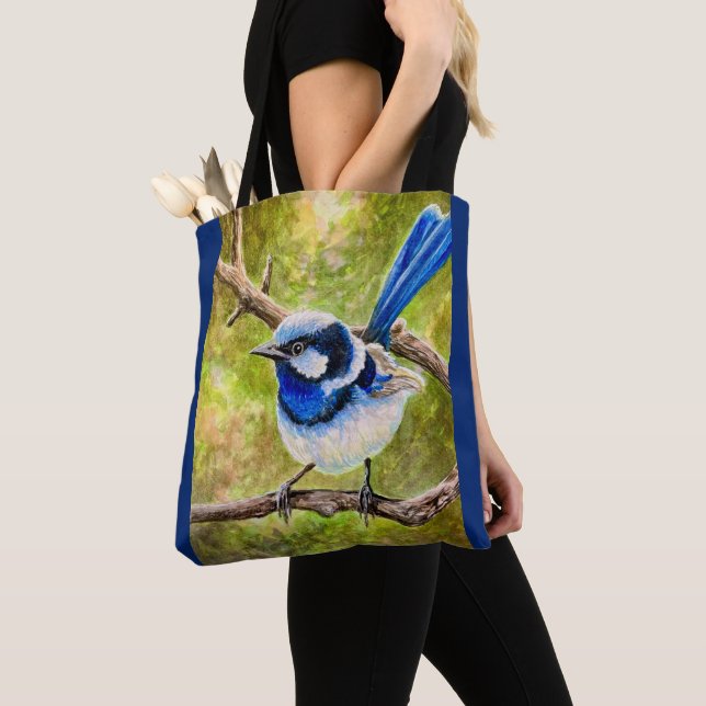Blue Wren - Tote Bag (Close Up)