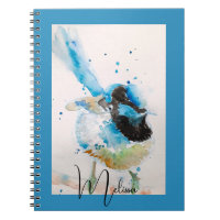Blue Wren Watercolour Painting Australian Birds