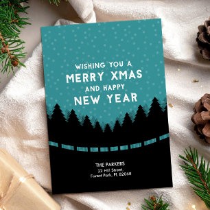 Blue Xmas from the Woods Card