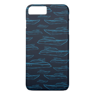 Blue Yacht Pattern Case-Mate iPhone Case
