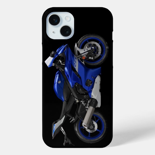 Blue Yamaha Yzf-R6 Motorcycle Case-Mate iPhone Case (Back)