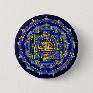 Blue Yantra Button