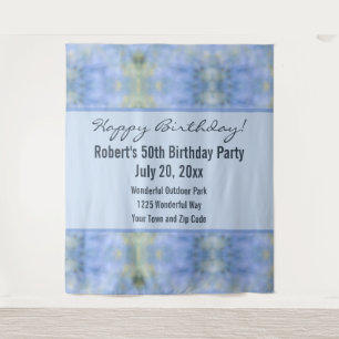 Blue Yellow Abstract Palo Verde Event Details Tapestry