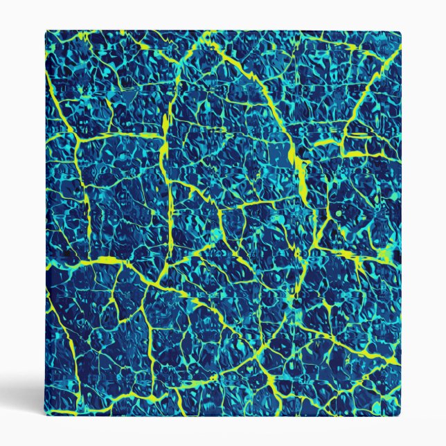 Blue / Yellow Abstract Pattern Binder (Front)