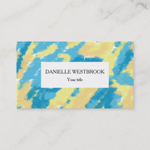 Blue, Yellow and Orange Sky Pattern Business Card