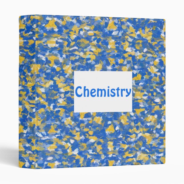 Blue, Yellow and White Paint Splashes Binder (Front/Spine)