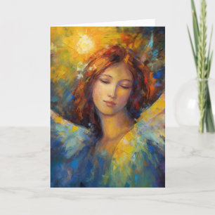 Blue Yellow Angel Glows All Occasions  Card