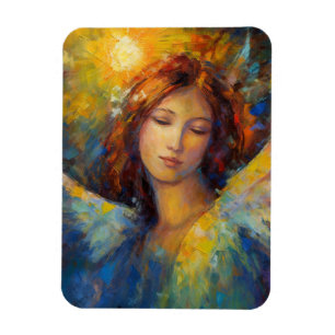 Blue Yellow Angel Glows All Occasions  Magnet