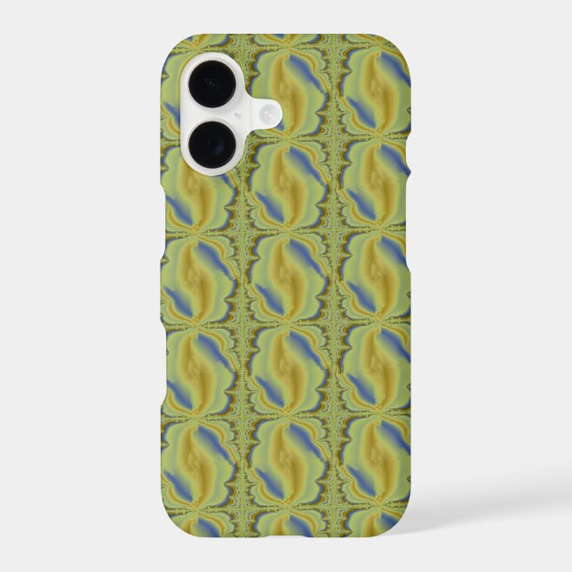 Blue Yellow Artdeco in Retro Style (Back)