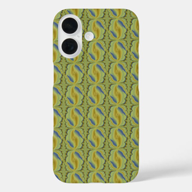 Blue Yellow Artdeco in Retro Style Case-Mate iPhone Case (Back)