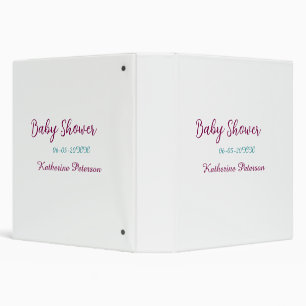 Blue yellow baby shower name date animal ear cute binder