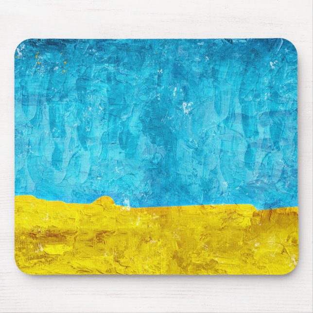 Blue Yellow Background Mouse Pad (Front)