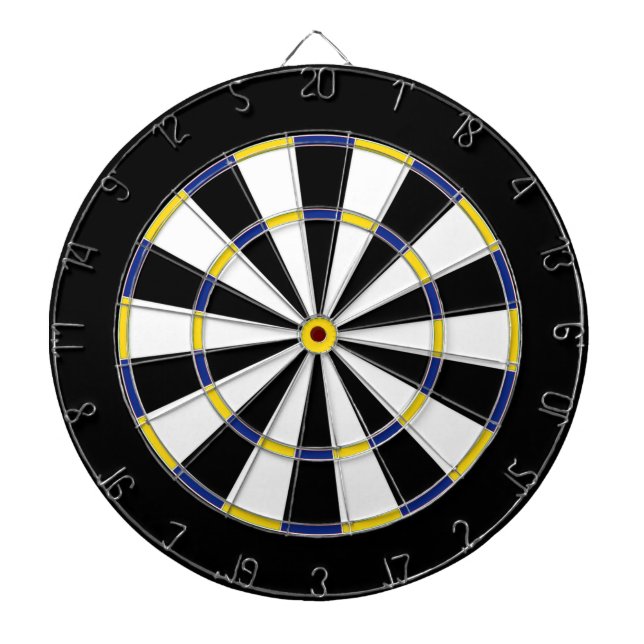 Blue Yellow Black Dartboard (Front)