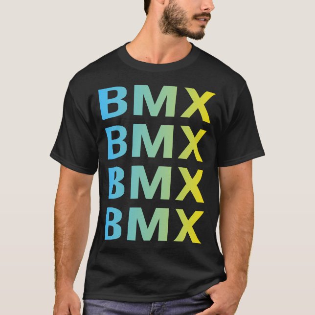 Blue Yellow BMX T-Shirt (Front)