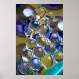 Blue & Yellow Bubbles Poster