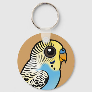 Blue & Yellow Budgie Keychain