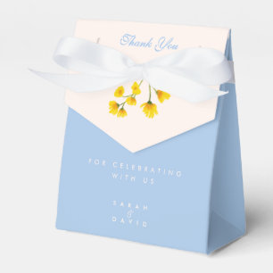 Blue & Yellow buttercup Wedding Favor Box