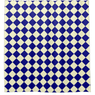 Blue Yellow Chequered Diamond Pattern