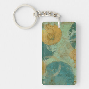 Blue & Yellow Circles Keychain