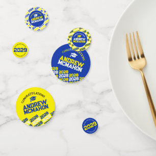 Blue & Yellow Class of ANY YEAR Personalized Party Confetti