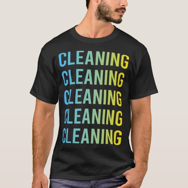 Blue Yellow Cleaning T-Shirt (Front)
