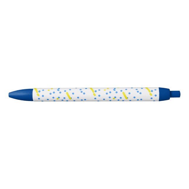 Blue Yellow Comet Meteorites Pen (Front)