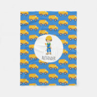 Blue Yellow Dump Truck Boy Construction Worker