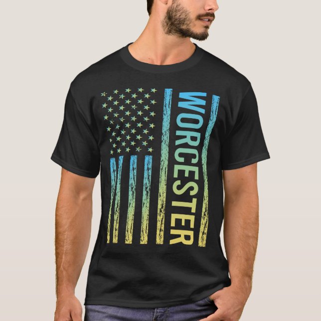 Blue Yellow Flag - Worcester T-Shirt (Front)