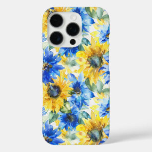 Blue Yellow Flowers Birthday iPhone 16 Pro Case
