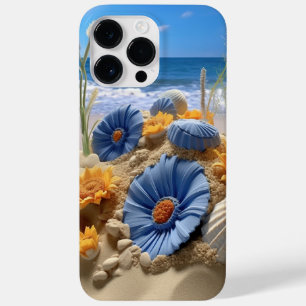 BLUE & YELLOW FLOWERS ON A SANDY BEACH  Case-Mate iPhone 14 PRO MAX CASE