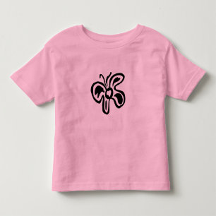 Blue & Yellow Flutterfly B&W Doodle T-Shirt