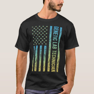 Blue Yellow Genetic Lab Technician T-Shirt