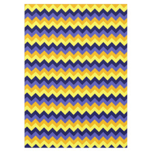 Blue Yellow Gold Chevrons Medium Tablecloth