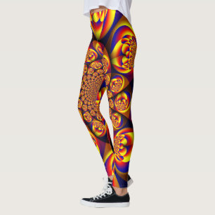 Blue, Yellow, Gold Mini Spheres Leggings