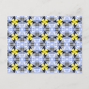Blue yellow Great Danes Postcard