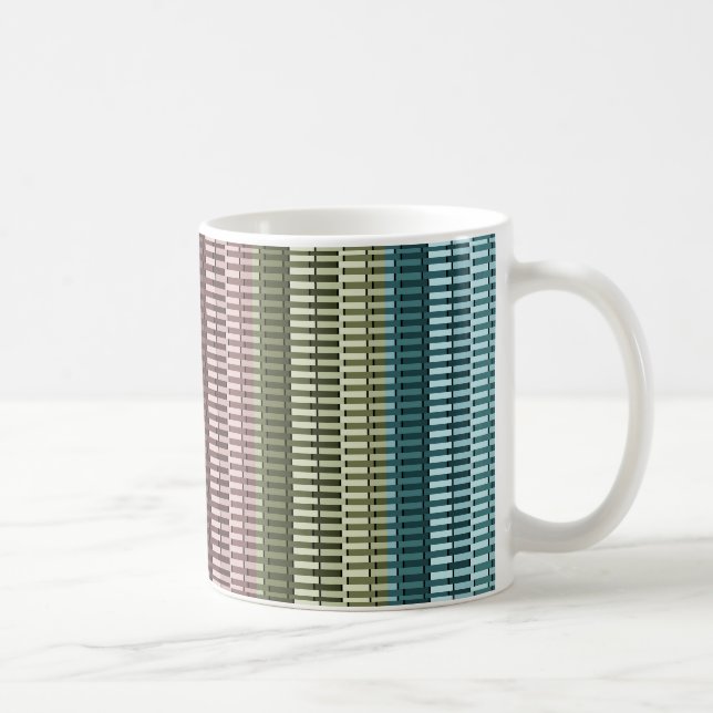 Blue Yellow Green Red Stylish Modern Chic Pattern Coffee Mug (Right)