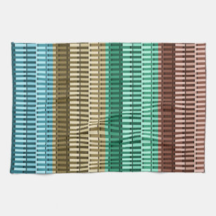 Blue Yellow Green Red Stylish Modern Chic Pattern Kitchen Towel